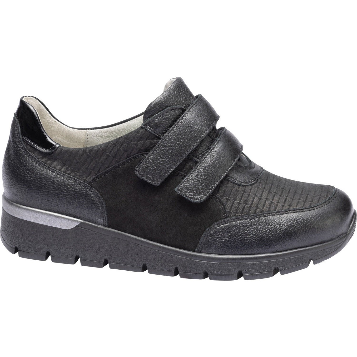 Waldlaufer Ramona (626301) - Ladies Velcro Wedge Shoe in Black Waldlaufer Shoes & Boots | Wide fit Shoes | Wisemans | Bantry | West Cork | Cork | Ireland