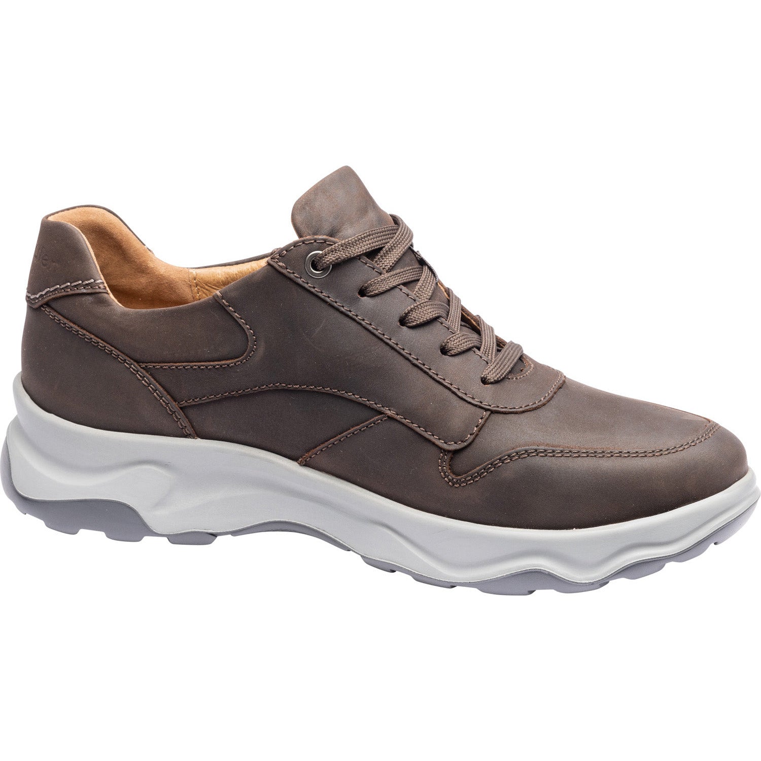 Waldlaufer Max (718006)- Mens Lace with Zip Shoe in Brown . Waldlaufer  | Wide Fit Shoes | Wisemans | Bantry | West Cork | Ireland