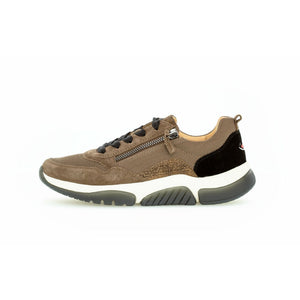 Gabor Aston (96.938.30)- Ladies Trainer with Lace and Zip in Taupe. Gabor | Wisemans | Bantry | West Cork | Ireland