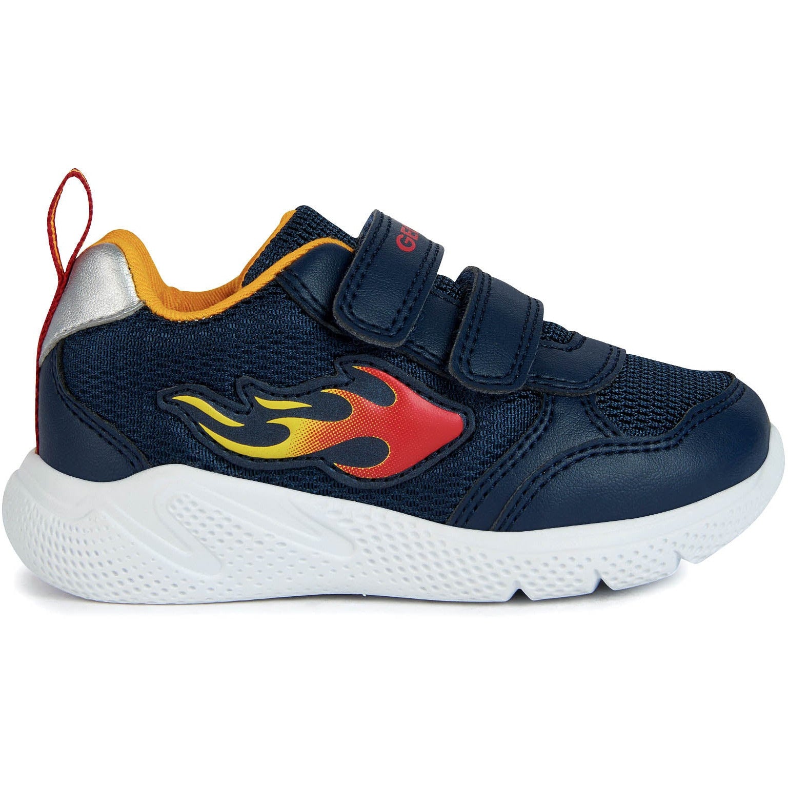 Geox Sprintye(B354UC) - Boys Velcro Trainer in Navy/Yellow .Geox Shoes | Childrens Shoe Fitting | Wisemans | Bantry | West Cork | Ireland