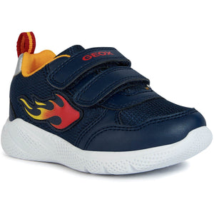 Geox Sprintye(B354UC) - Boys Velcro Trainer in Navy/Yellow .Geox Shoes | Childrens Shoe Fitting | Wisemans | Bantry | West Cork | Ireland