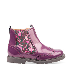 Start-Rite Chelsea(1727-1)- Girls Ankle Boot in Pruple Patent .Start-Rite Shoes | Back 2 School | Wisemans | Bantry | West Cork | Munster | Ireland