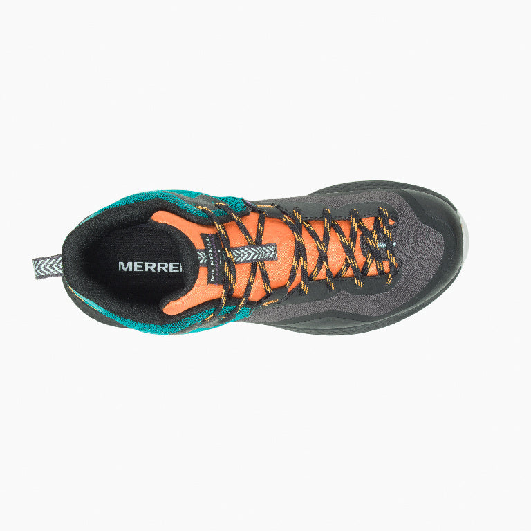 Merrell Mqm Mid - Ladies Goretex Hiking Boot in Black with Tangerine/Teal Merrell Hiking Boots & Shoes | Wisemans | Bantry | West Cork | Ireland