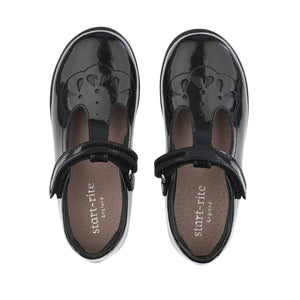 Start-Rite Poppy 2747_3 - Girls Velcro shoe in Black Patent. Start-Rite Shoes | Back 2 School | Wisemans | Bantry | West Cork | Ireland
