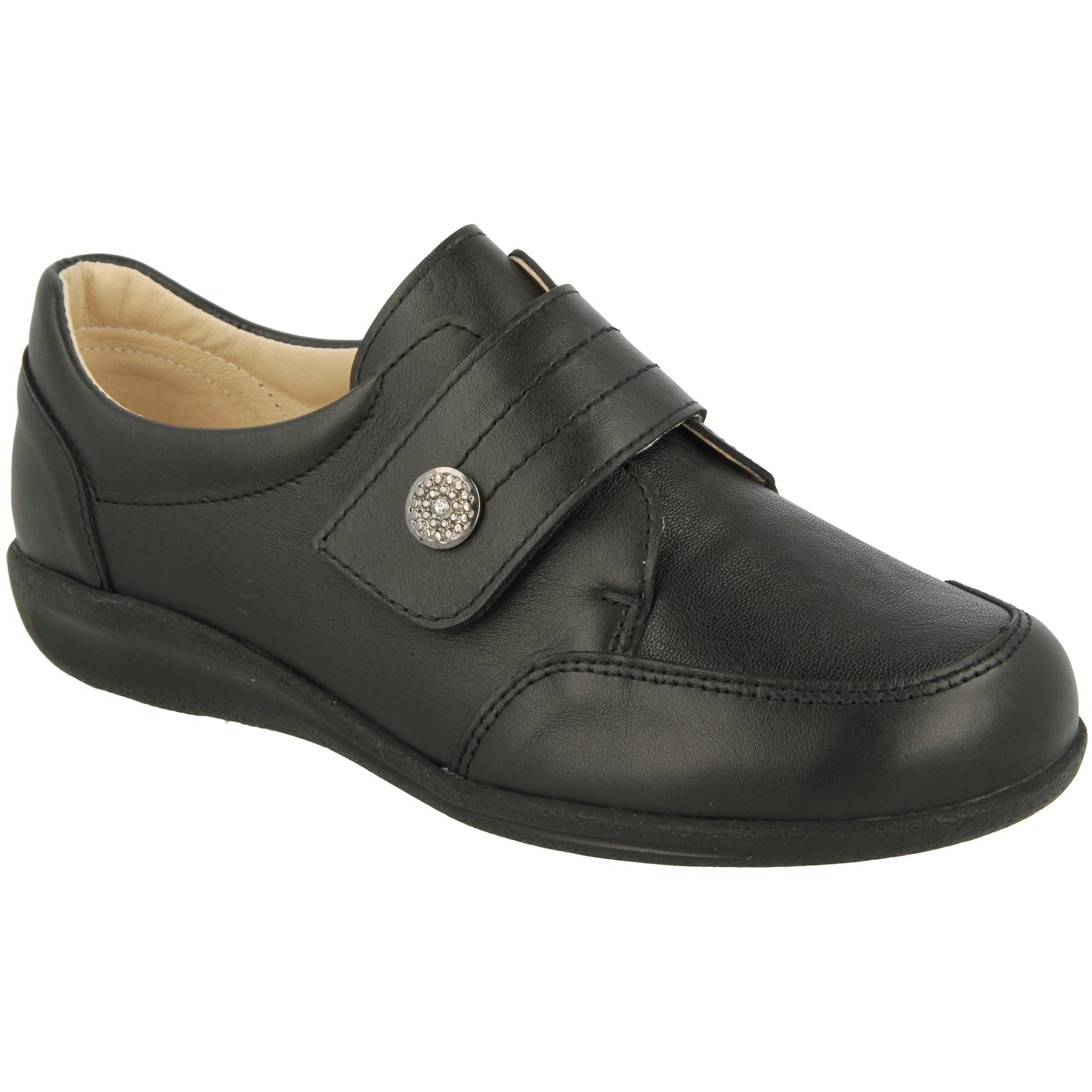 Easy B Royston (68182)- Ladies Wide Fit Velcro Shoe In  Black in 2V . Easy B Shoes | Wide Fit Shoes | Personal Shoe Fitting Service | Wisemans | Bantry | West Cork | Munster | Ireland