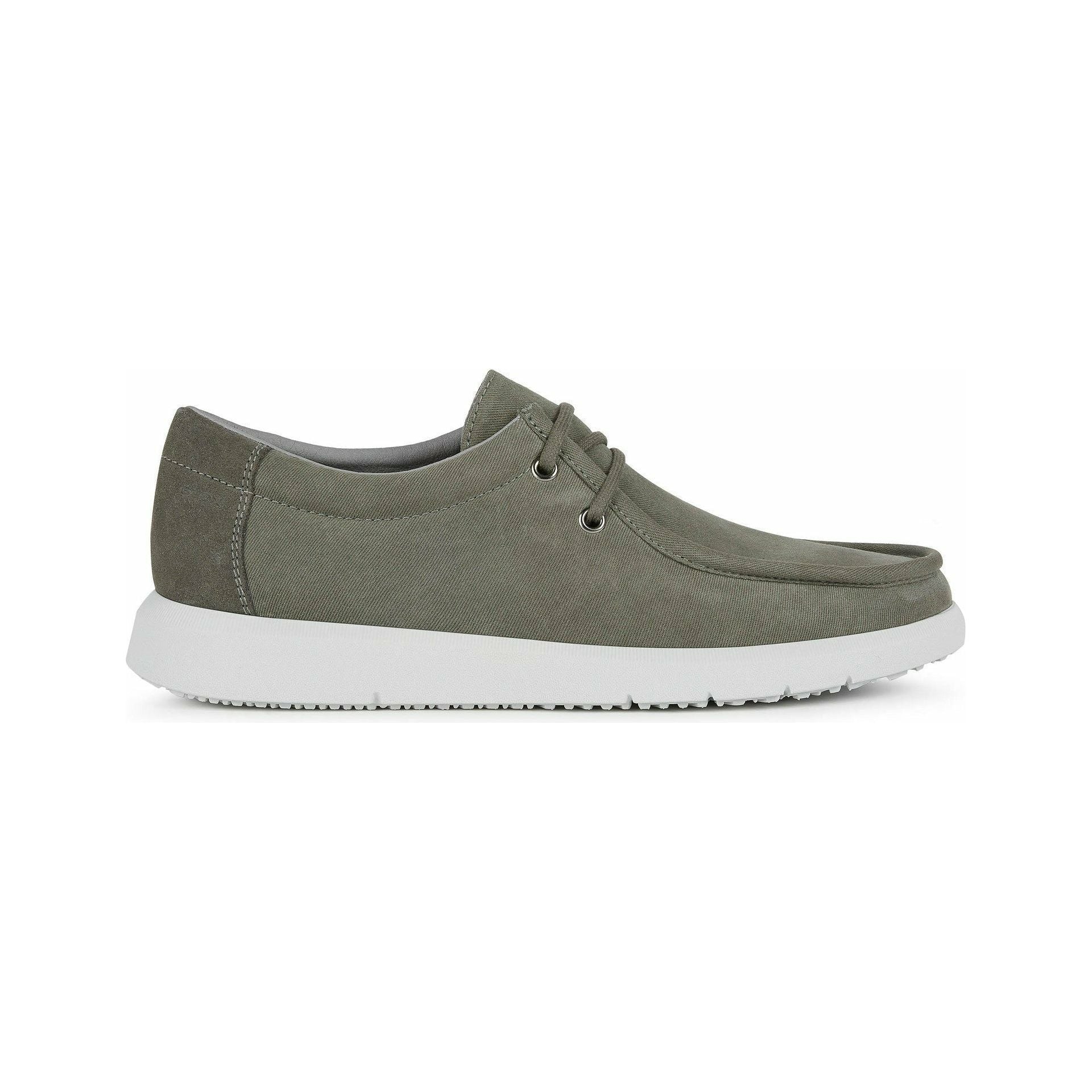 Geox Errico - Men's Canvas Lace Shoe in Olive | Geox Shoes | Wisemans | Bantry | West Cork | Munster | Ireland