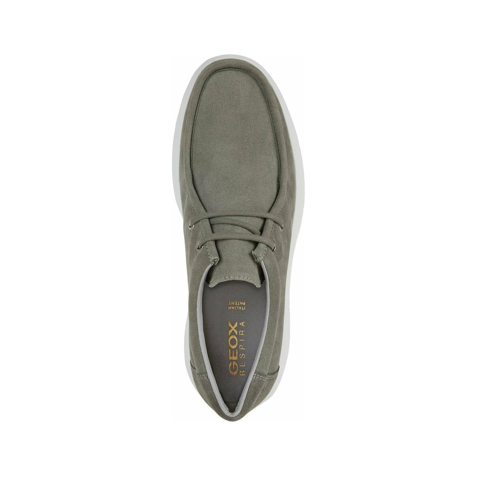 Geox Errico - Men's Canvas Lace Shoe in Olive | Geox Shoes | Wisemans | Bantry | West Cork | Munster | Ireland