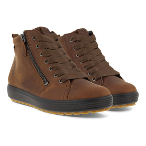 ECCO Soft 7 - Ladies Lace with Zip Ankle Boot in Brown | Ecco Shoes | Wisemans | Bantry | West Cork | Ireland