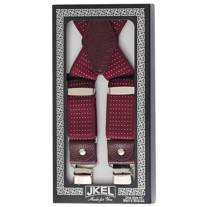 Jkel Heavy Duty Men's Braces  Adjustable Length Can Be Worn Up to a Body Size of 1.90m  *Fastening: Heavy Duty Metal  Clip with plastic  Visit us in-store for personal shoe-fitting on Main Street, Bantry, West Cork - A store for all the family!  Free Nationwide Delivery on full price Orders Over €70.  Free Local Collection from Main Street, Bantry. 