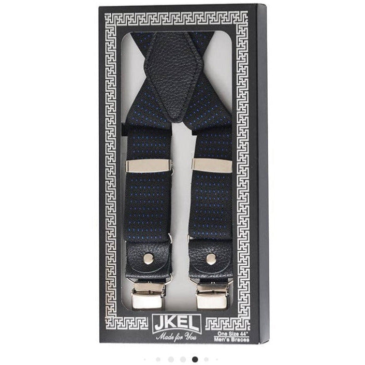Jkel Heavy Duty Men's Braces  Adjustable Length Can Be Worn Up to a Body Size of 1.90m  *Fastening: Heavy Duty Metal  Clip with plastic  Visit us in-store for personal shoe-fitting on Main Street, Bantry, West Cork - A store for all the family!  Free Nationwide Delivery on full price Orders Over €70.  Free Local Collection from Main Street, Bantry. 